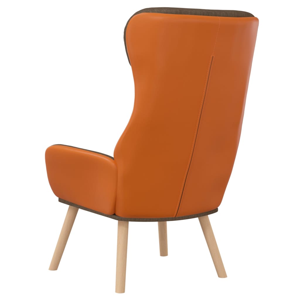 Poltrona Rilassante Marrone in Tessuto e PVC | homemem39