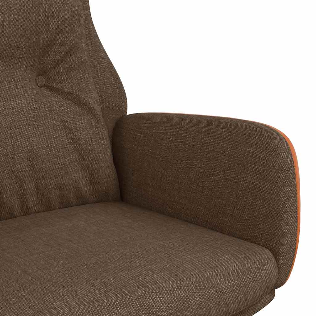 Poltrona Rilassante Marrone in Tessuto e PVC