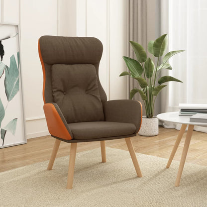 Poltrona Rilassante Marrone in Tessuto e PVC | homemem39