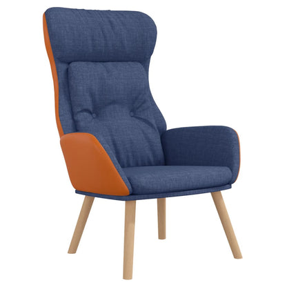 Poltrona Rilassante Blu in Tessuto e PVC | homemem39