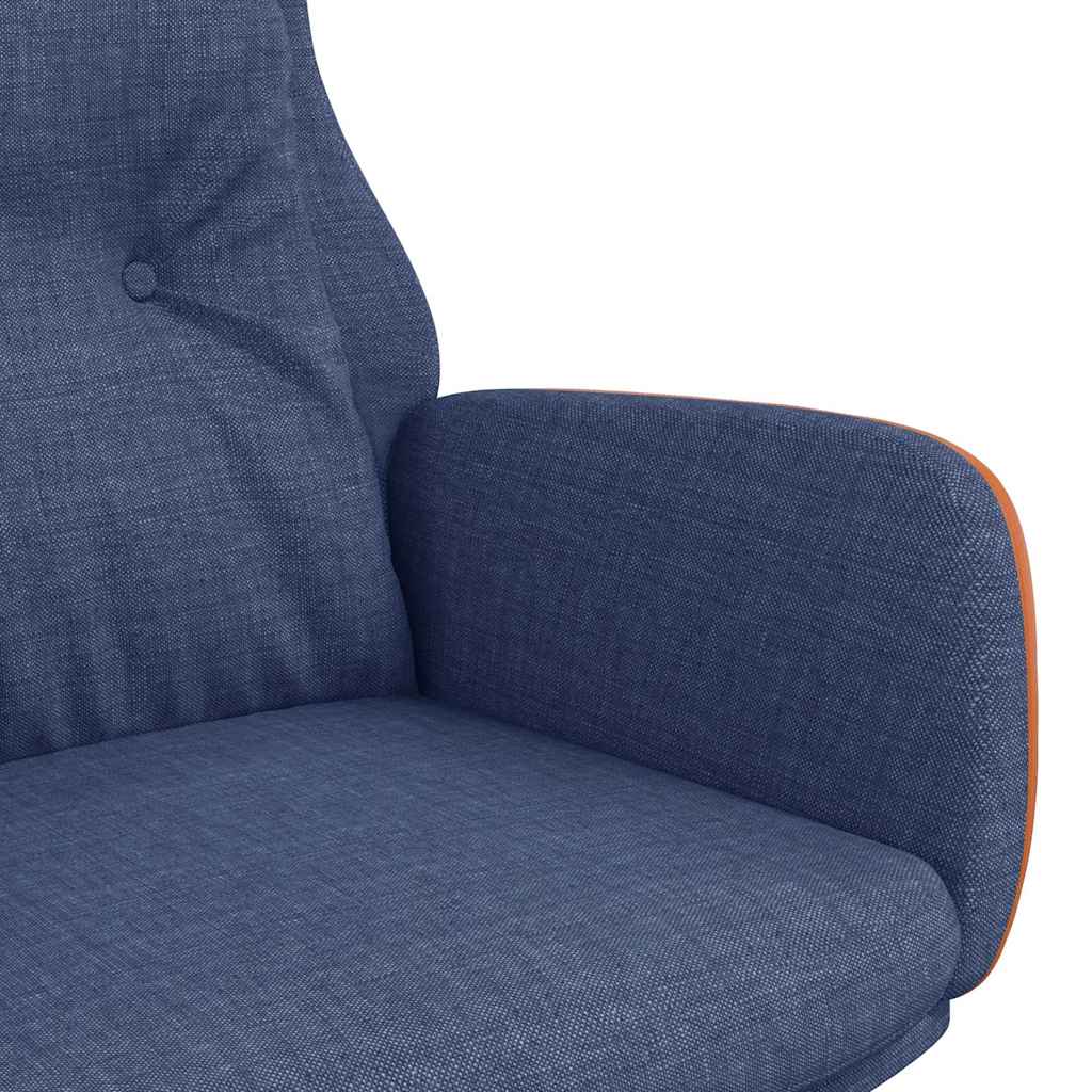 Poltrona Rilassante Blu in Tessuto e PVC