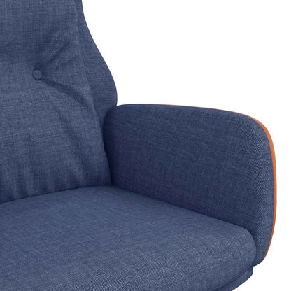 Poltrona Rilassante Blu in Tessuto e PVC