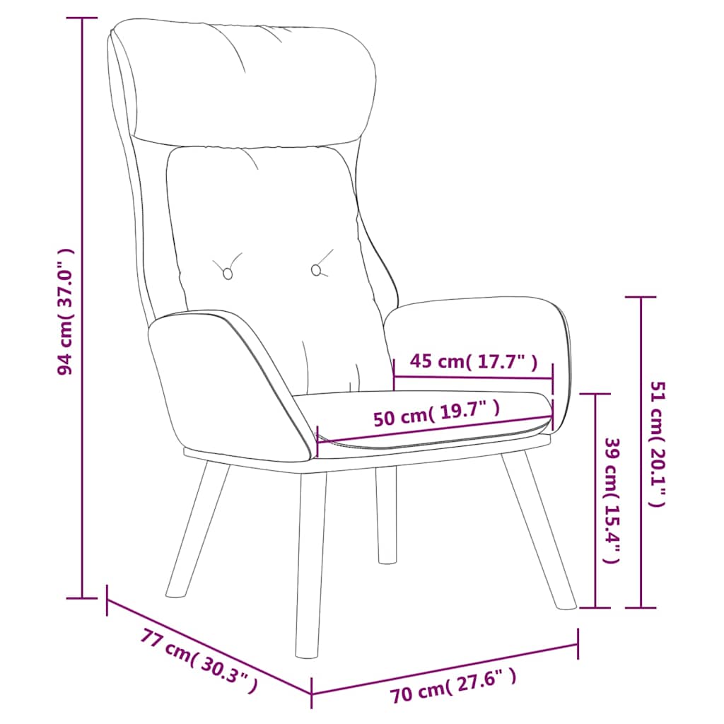 Poltrona Rilassante Blu in Tessuto e PVC