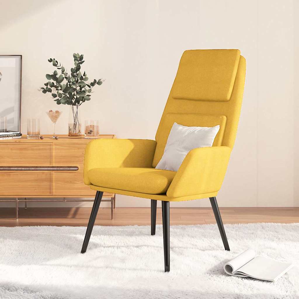Poltrona Relax Giallo Senape in Tessuto