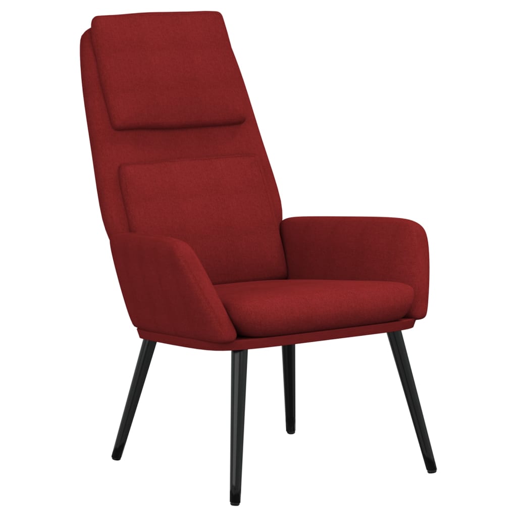 Wine Red Relax Chair in Fabric