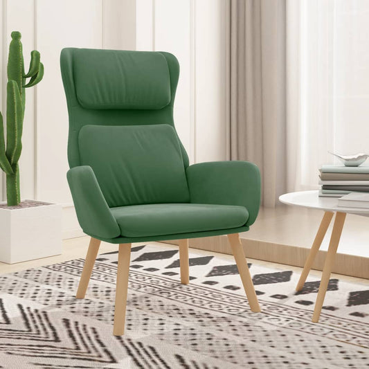 Light Green Relax Armchair in Velvet