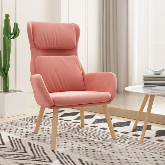 Pink Relax Armchair in Velvet