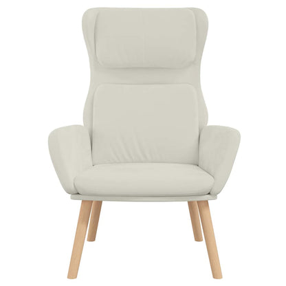 Sedia Relax Bianco Crema Velluto