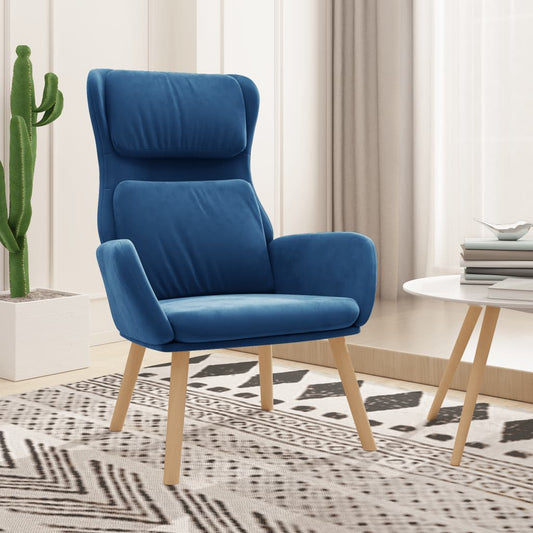 Relax Blue Velvet Armchair