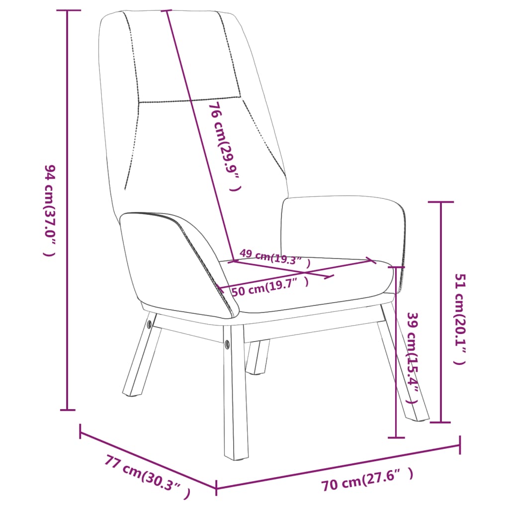 Sedia Relax Grigio Scuro in Tessuto | homemem39
