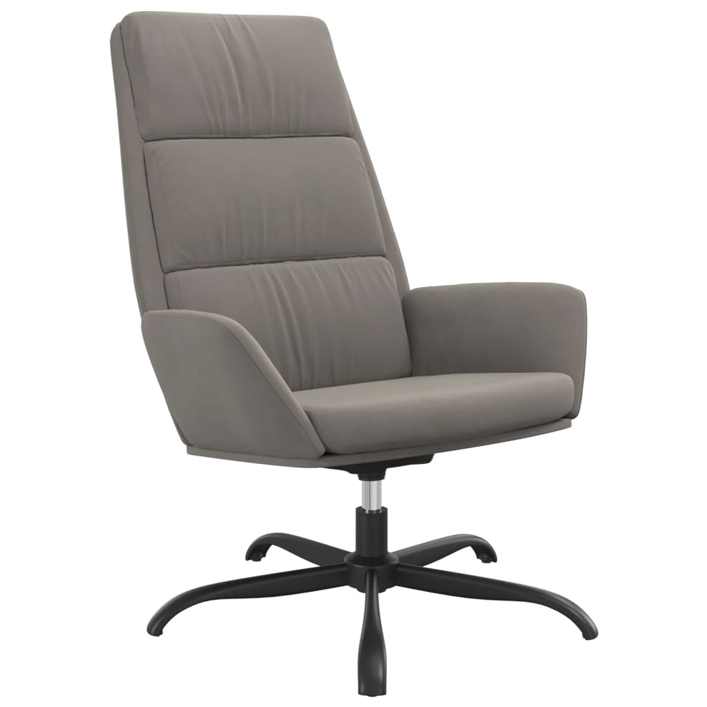 Poltrona Relax Grigio Chiaro in Velluto | homemem39