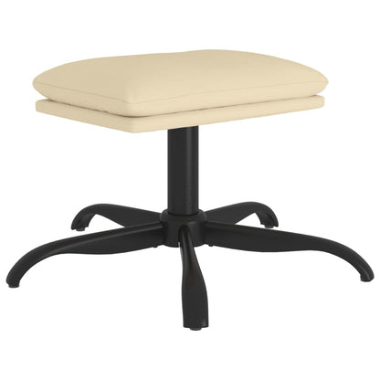 Poggiapiedi Crema 60x60x36 cm in Tessuto - homemem39