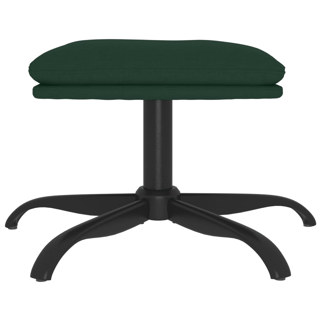 Poggiapiedi Verde Scuro 60x60x36 cm in Tessuto - homemem39