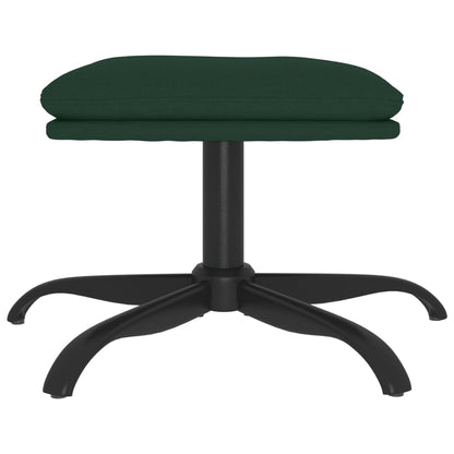 Poggiapiedi Verde Scuro 60x60x36 cm in Tessuto - homemem39