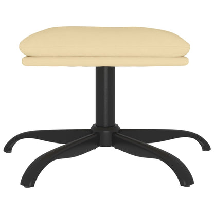 Poggiapiedi Bianco Crema 60x60x36 cm in Velluto - homemem39