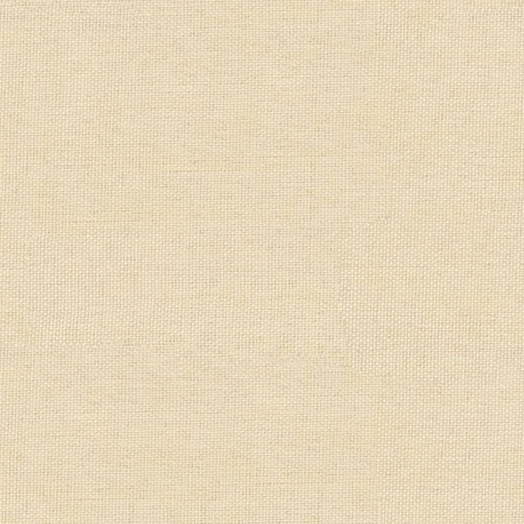 Poggiapiedi Crema 60x60x36 cm in Tessuto e Similpelle - homemem39