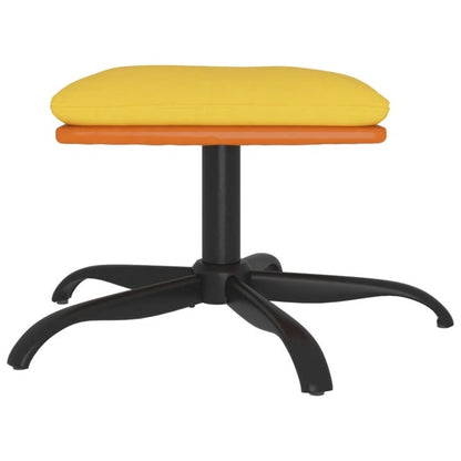 Sgabello Giallo Senape 60x60x36 cm in Tessuto e Similpelle - homemem39