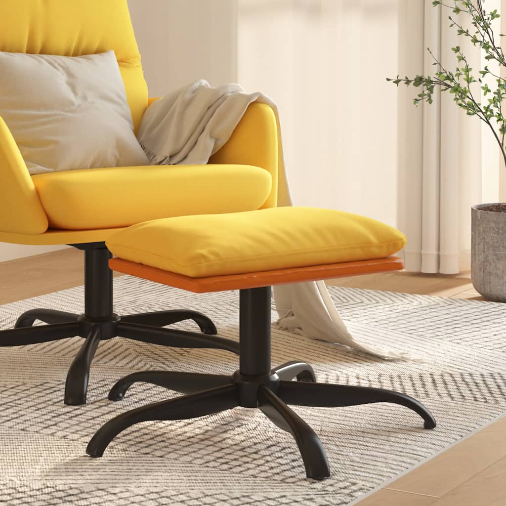 Sgabello Giallo Senape 60x60x36 cm in Tessuto e Similpelle - homemem39