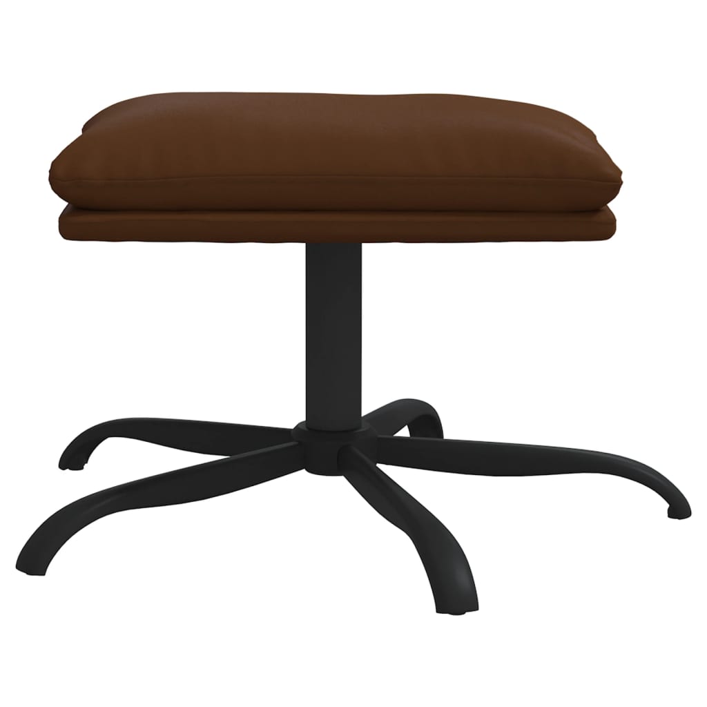 Poggiapiedi Marrone 45x29,5x36 cm in Similpelle Lucida - homemem39
