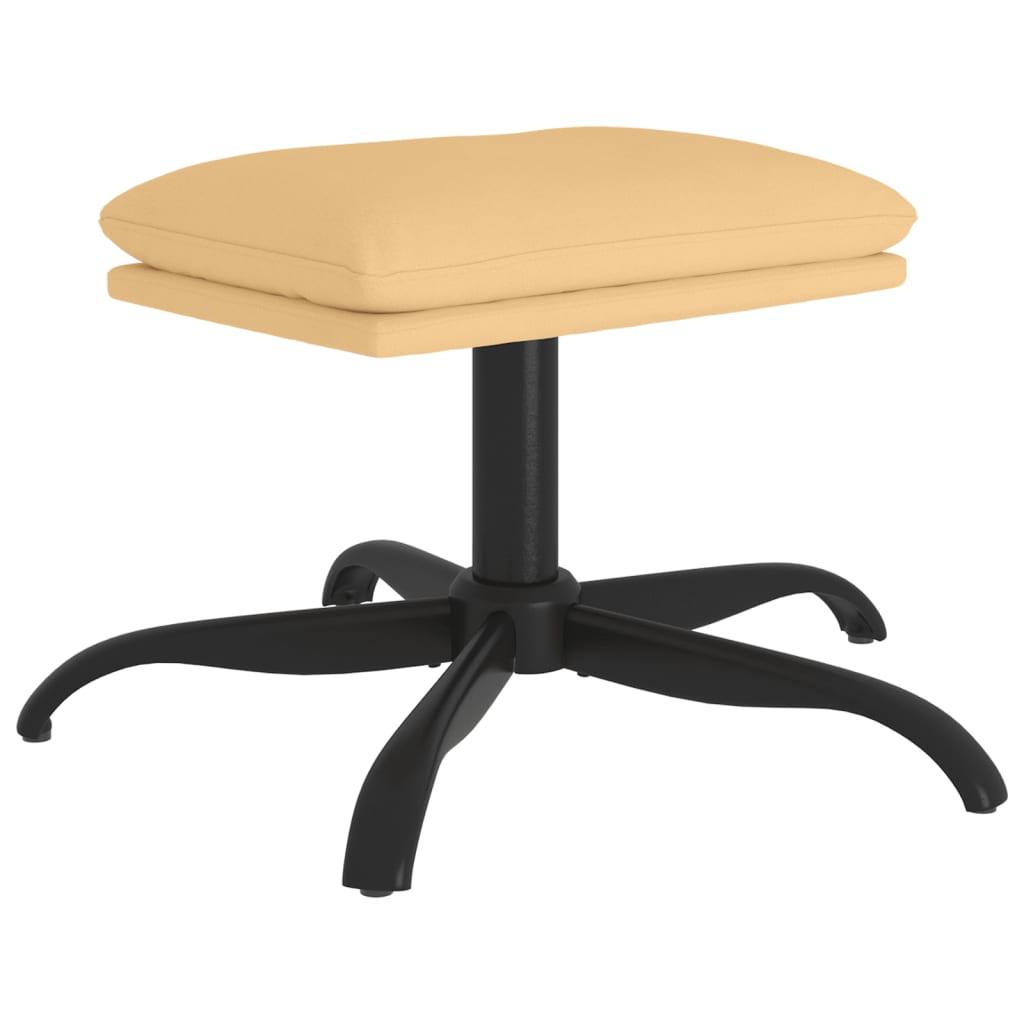 Sgabello Crema 60x60x36 cm in Microfibra - homemem39