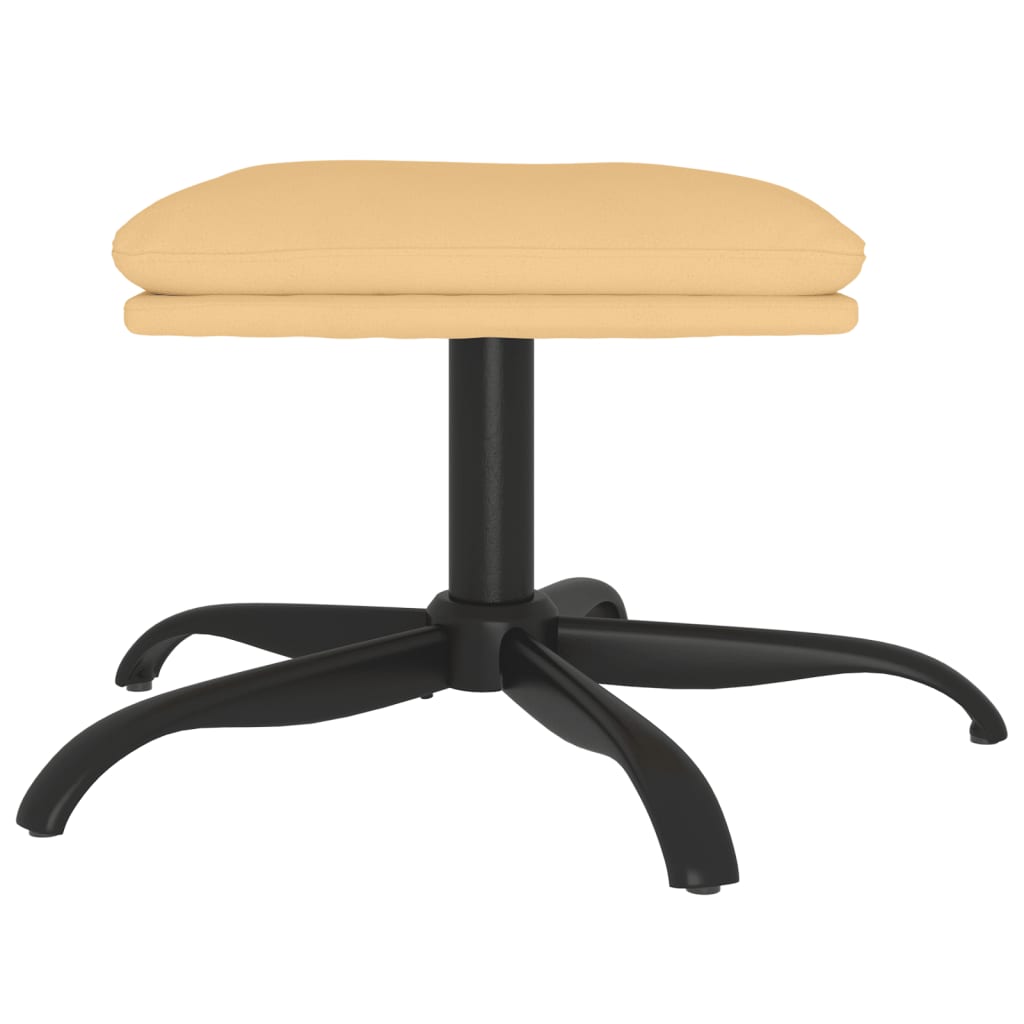 Sgabello Crema 60x60x36 cm in Microfibra - homemem39