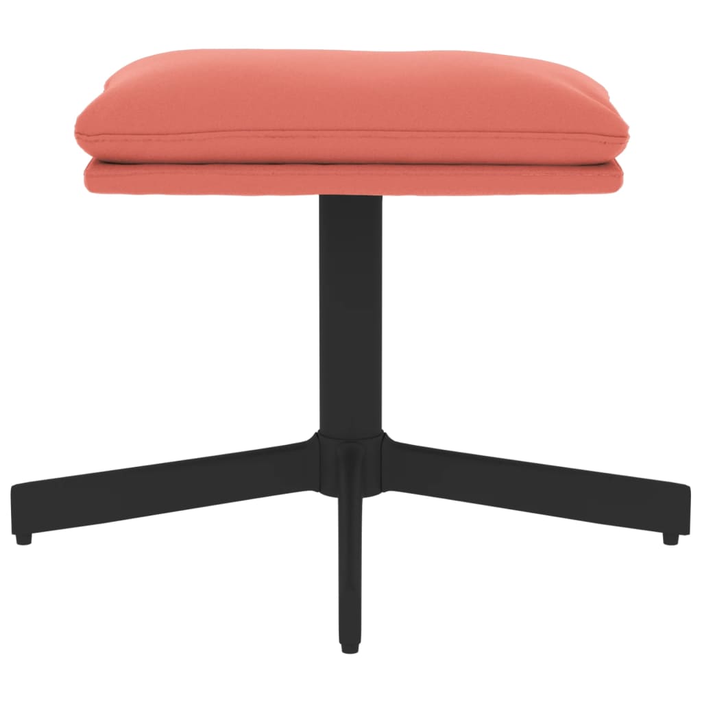 Poggiapiedi Rosa 60x60x36 cm in Velluto - homemem39