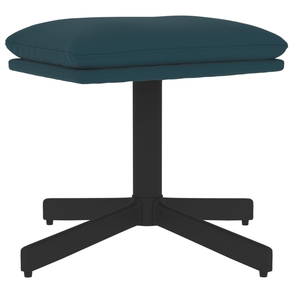 Poggiapiedi Blu 60x60x36 cm in Velluto - homemem39