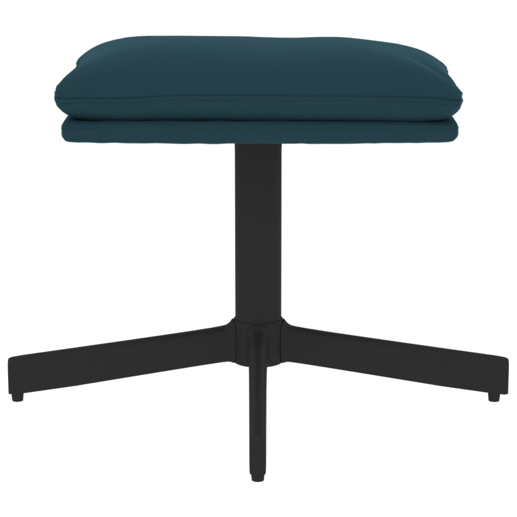 Poggiapiedi Blu 60x60x36 cm in Velluto - homemem39