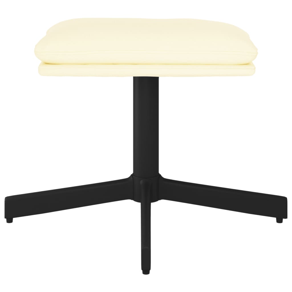 Poggiapiedi Crema 60x60x36 cm in Similpelle - homemem39