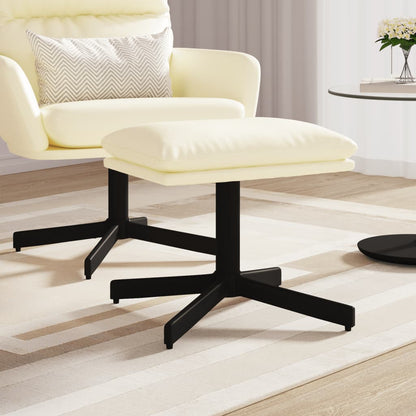 Poggiapiedi Crema 60x60x36 cm in Similpelle - homemem39