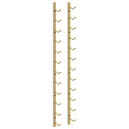 Portavini da Parete per 12 Bottiglie Oro in Ferro