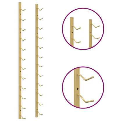 Portavini da Parete per 12 Bottiglie Oro in Ferro