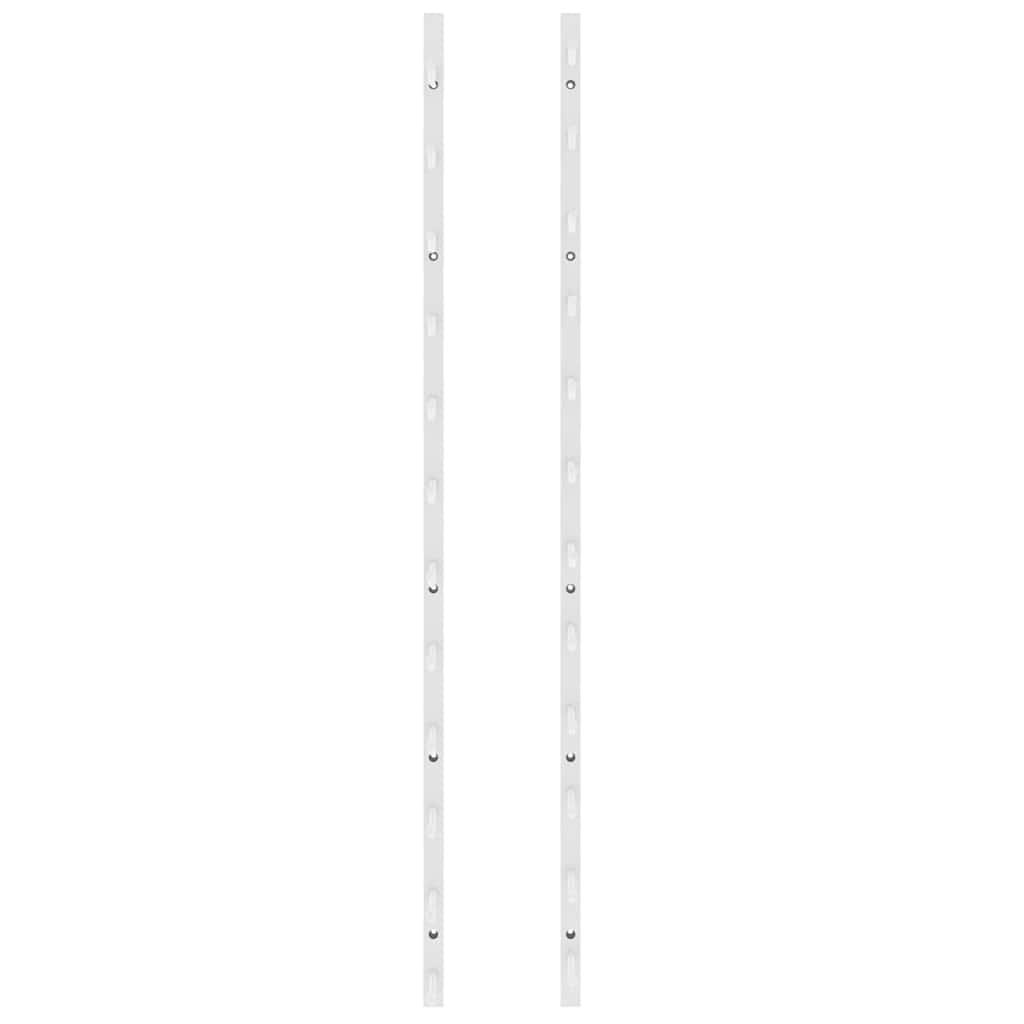 Portavini da Parete per 12 Bottiglie 2 pz Bianchi in Ferro