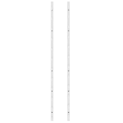 Portavini da Parete per 12 Bottiglie 2 pz Bianchi in Ferro