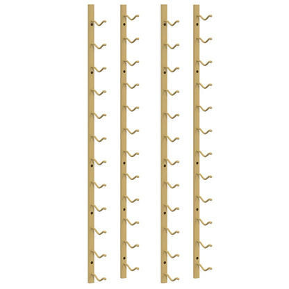 Portavini da Parete per 12 Bottiglie 2 pz Oro in Ferro