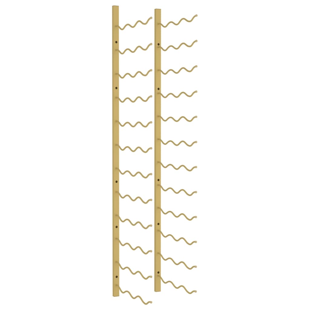 Portavini da Parete per 36 Bottiglie Oro in Ferro