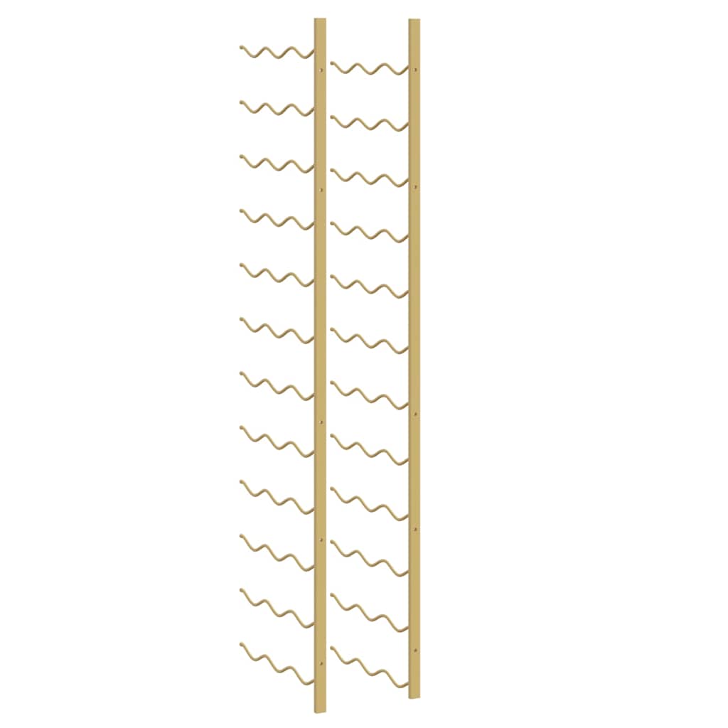 Portavini da Parete per 36 Bottiglie Oro in Ferro