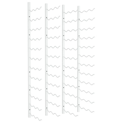 Portavini da Parete per 36 Bottiglie 2 pz Bianchi in Ferro