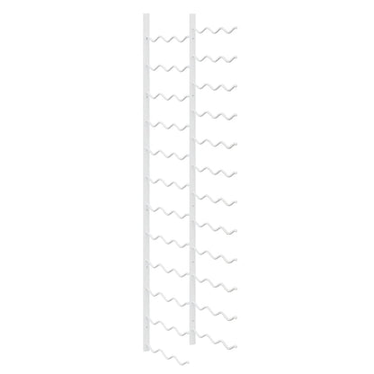 Portavini da Parete per 36 Bottiglie 2 pz Bianchi in Ferro