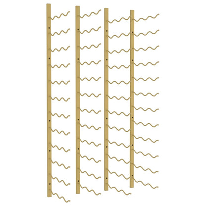 Portavini da Parete per 36 Bottiglie 2 pz Oro in Ferro