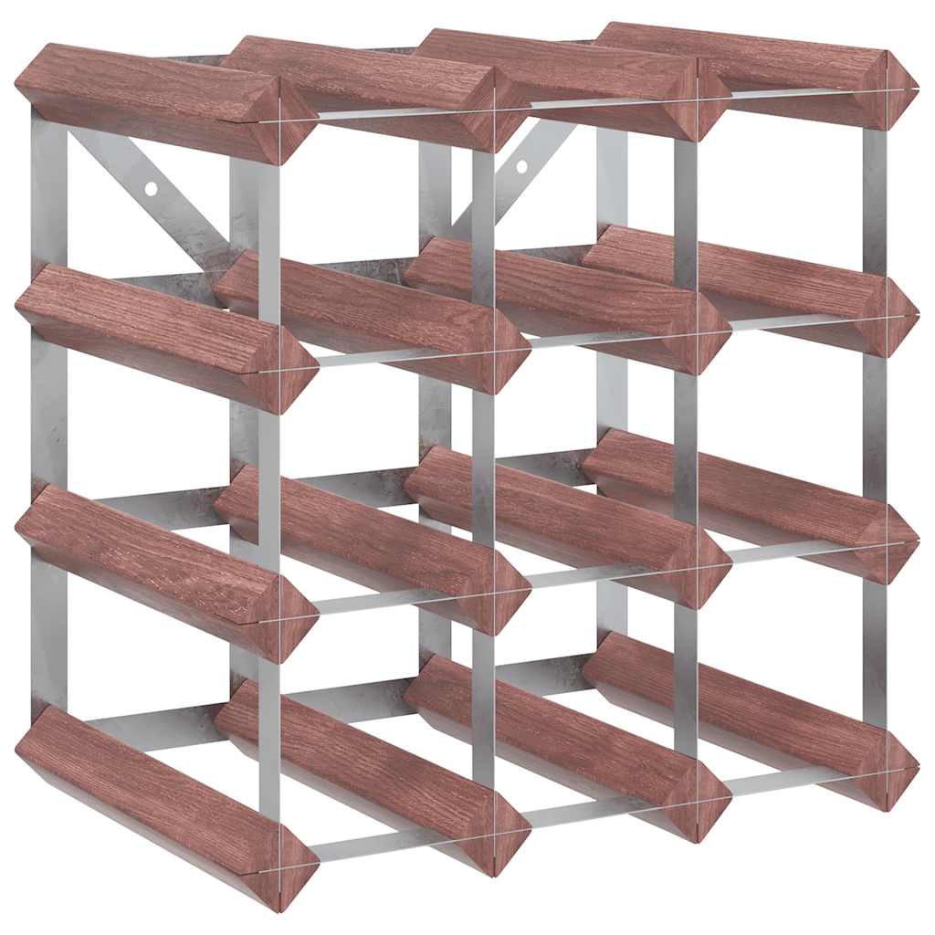Portabottiglie per 12 Bottiglie Legno Massello di Pino Marrone | homemem39