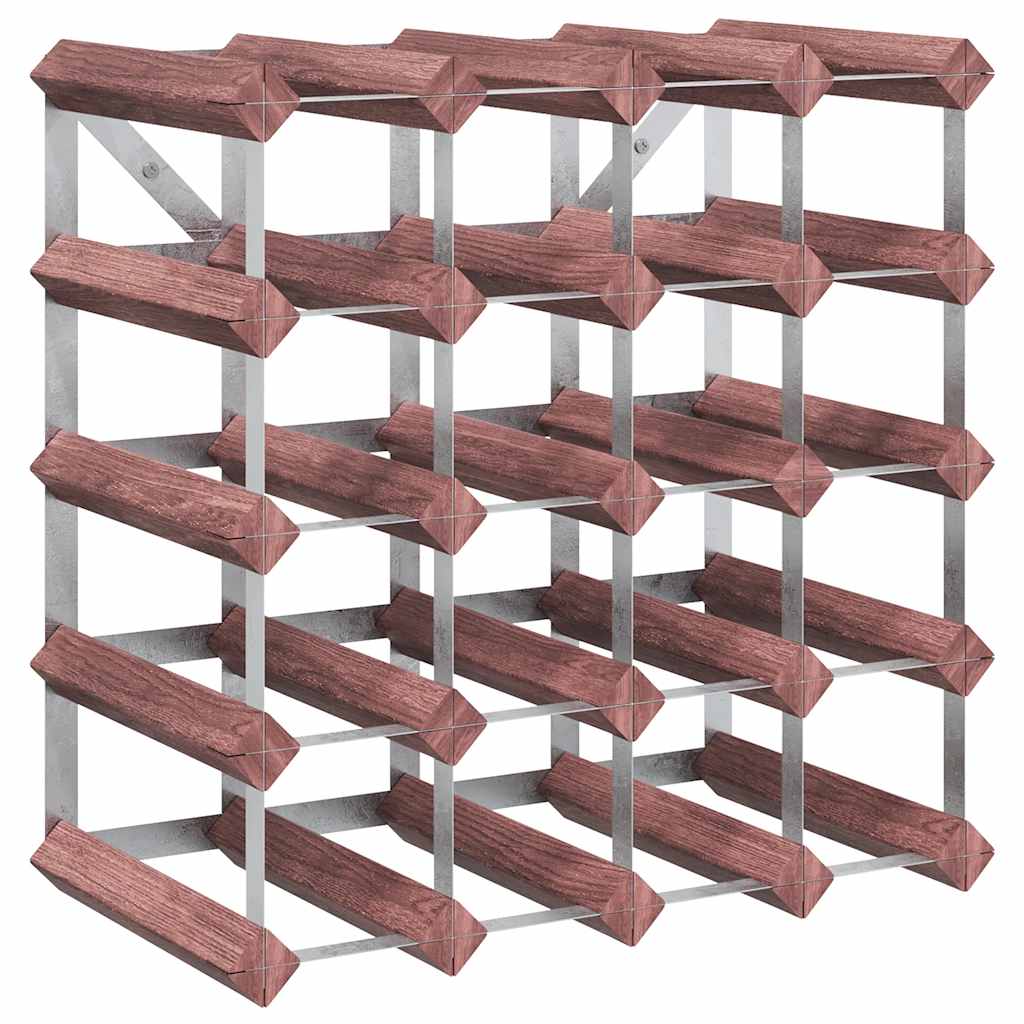Portabottiglie per 20 Bottiglie Legno Massello di Pino Marrone | homemem39