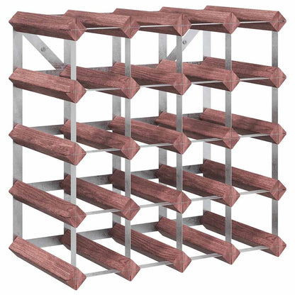 Portabottiglie per 20 Bottiglie Legno Massello di Pino Marrone | homemem39