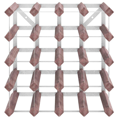 Portabottiglie per 20 Bottiglie Legno Massello di Pino Marrone