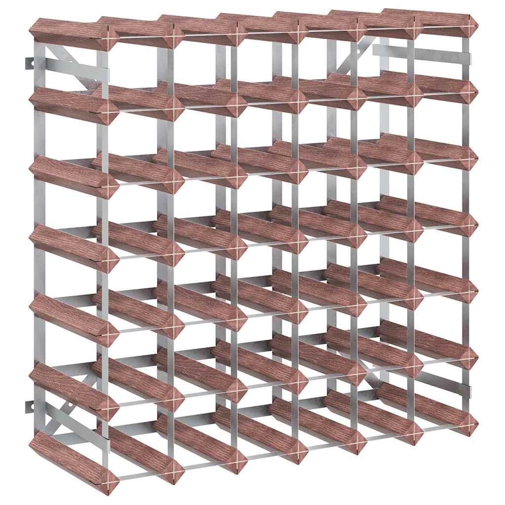 Portabottiglie per 42 Bottiglie Legno Massello di Pino Marrone