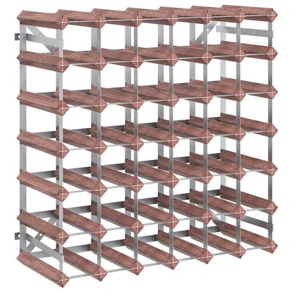 Portabottiglie per 42 Bottiglie Legno Massello di Pino Marrone
