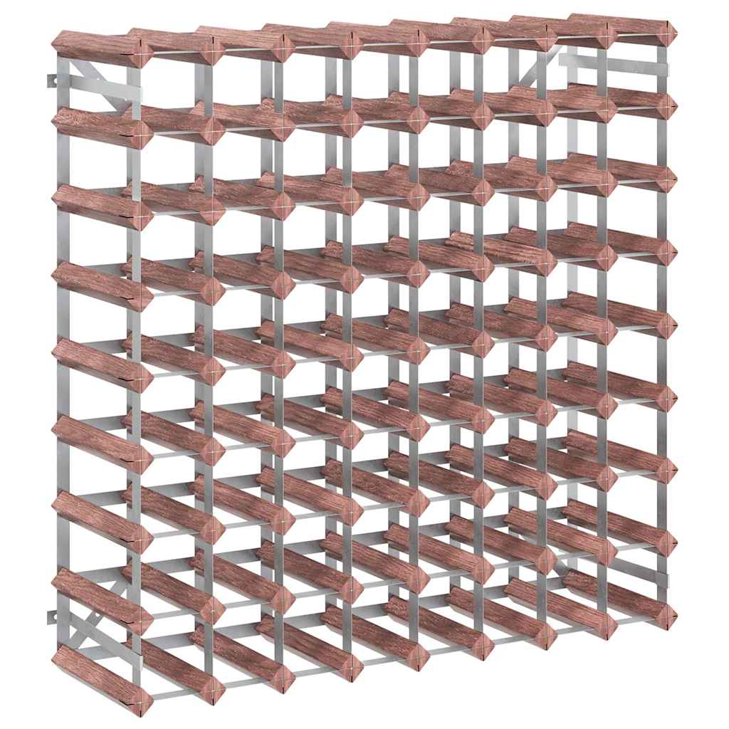 Portabottiglie per 72 Bottiglie Legno Massello di Pino Marrone
