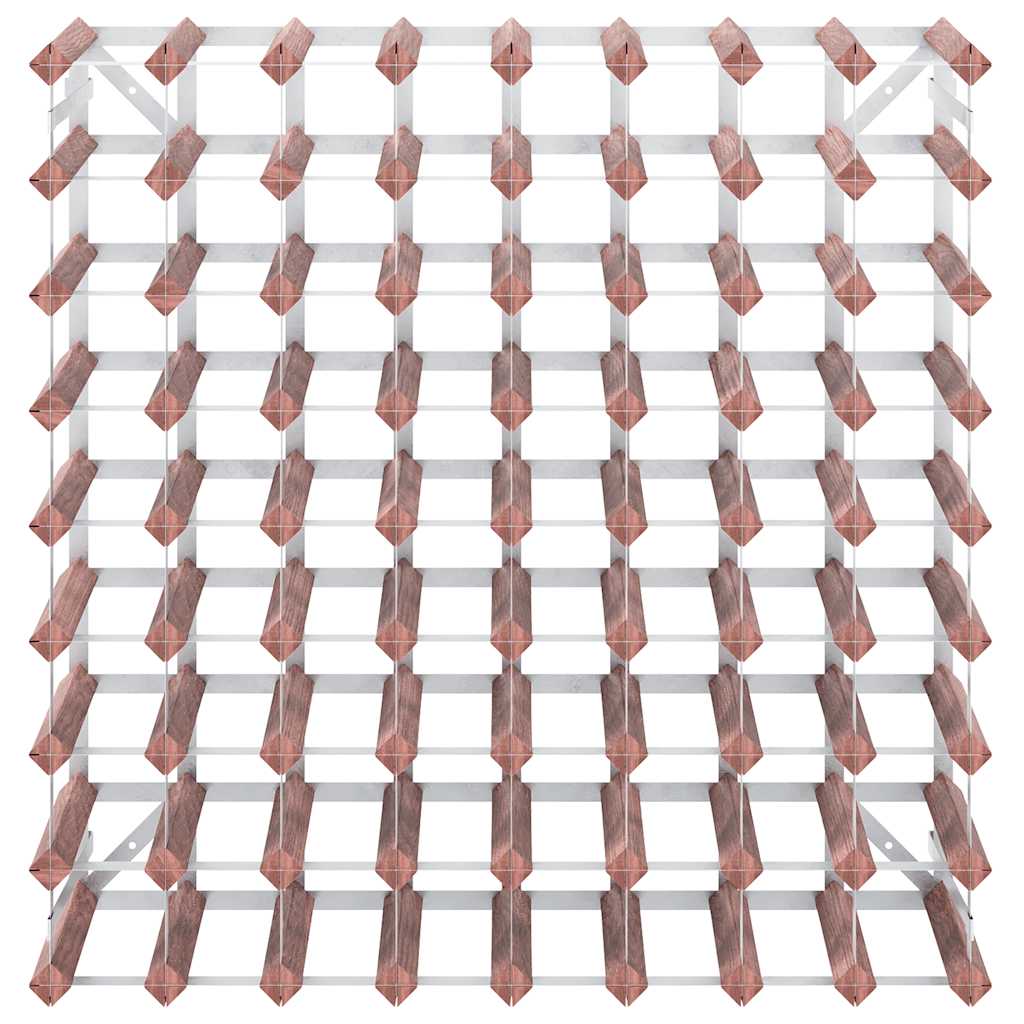 Portabottiglie per 72 Bottiglie Legno Massello di Pino Marrone