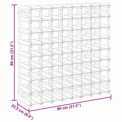Portabottiglie per 72 Bottiglie Legno Massello di Pino Marrone