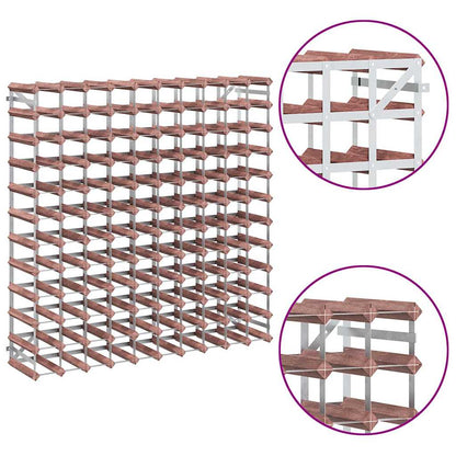 Portabottiglie per 120 Bottiglie Legno Massello di Pino Marrone